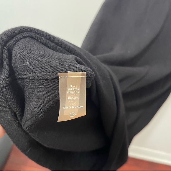 Calvin Klein Women’s Black Knit Dress Tie Sleeve Detail formal party Size M - Picture 4 of 8